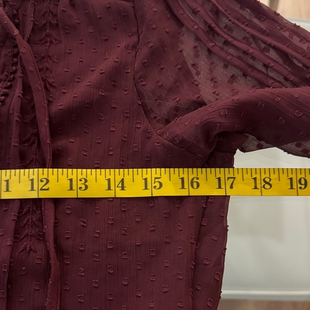 Abercrombie & Fitch Deep Burgundy Blouse - Picture 7 of 8